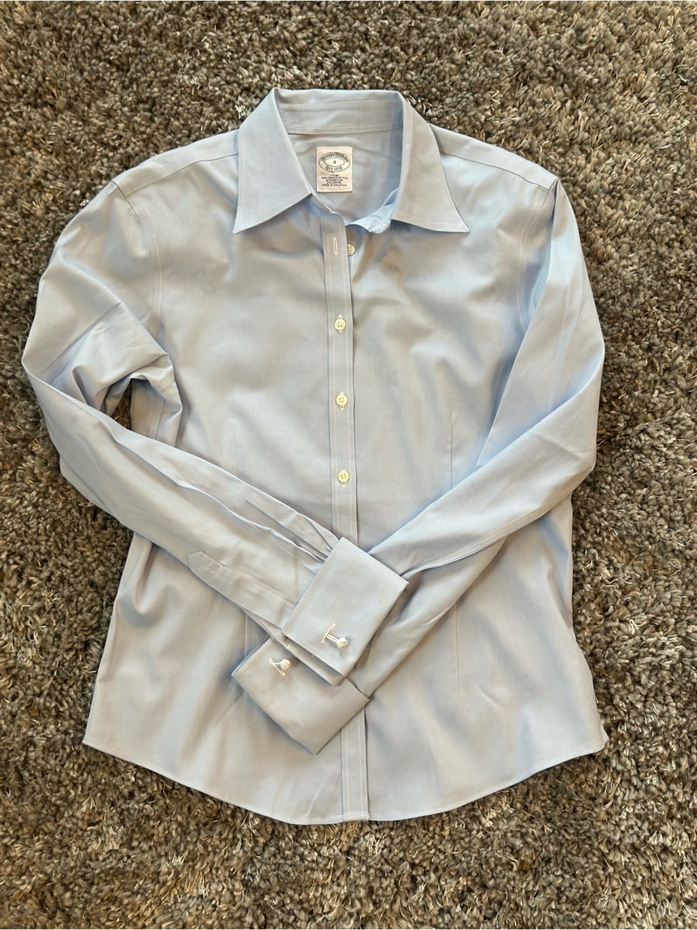 Brooks Brothers Size 4 Classic Light Blue Dress Shirt - French Cuff